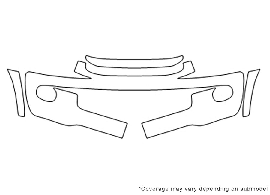 sequoia 3M Clear Bra Bumper Precut PPF Diagram