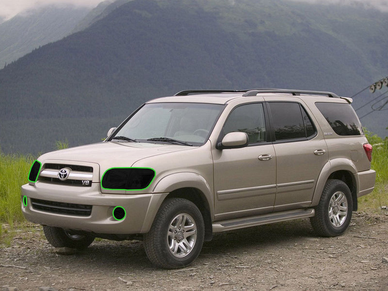 toyota sequoia 2005-2007 Headlight Tint Location