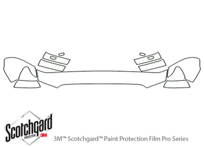 sequoia 3M Clear Bra Hood Precut PPF Diagram