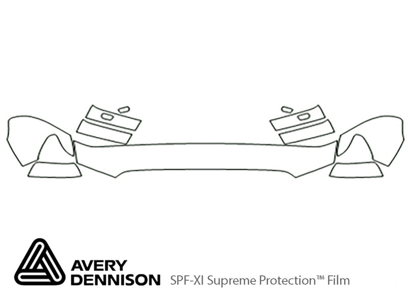 sequoia Avery Dennison Clear Bra Hood Precut PPF Diagram