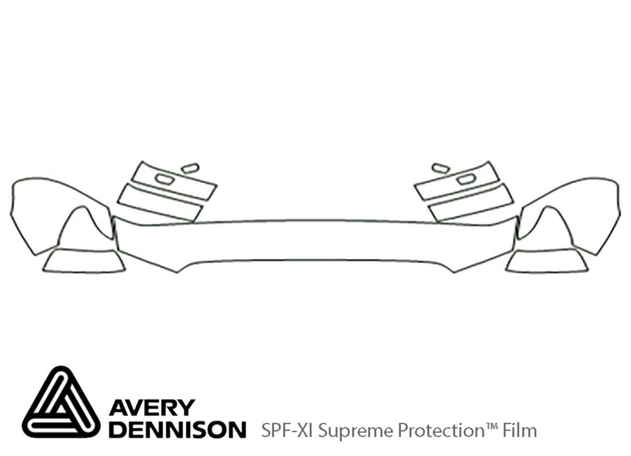 sequoia Avery Dennison Clear Bra Hood Precut PPF Diagram