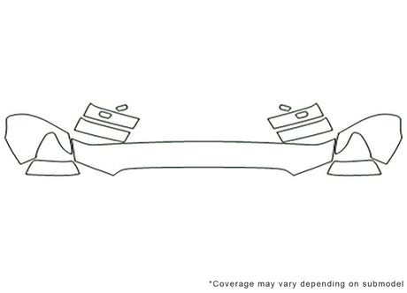 sequoia 3M Clear Bra Hood Precut PPF Diagram