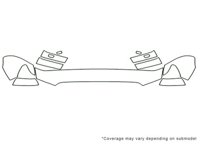 sequoia Avery Dennison Clear Bra Hood Precut PPF Diagram