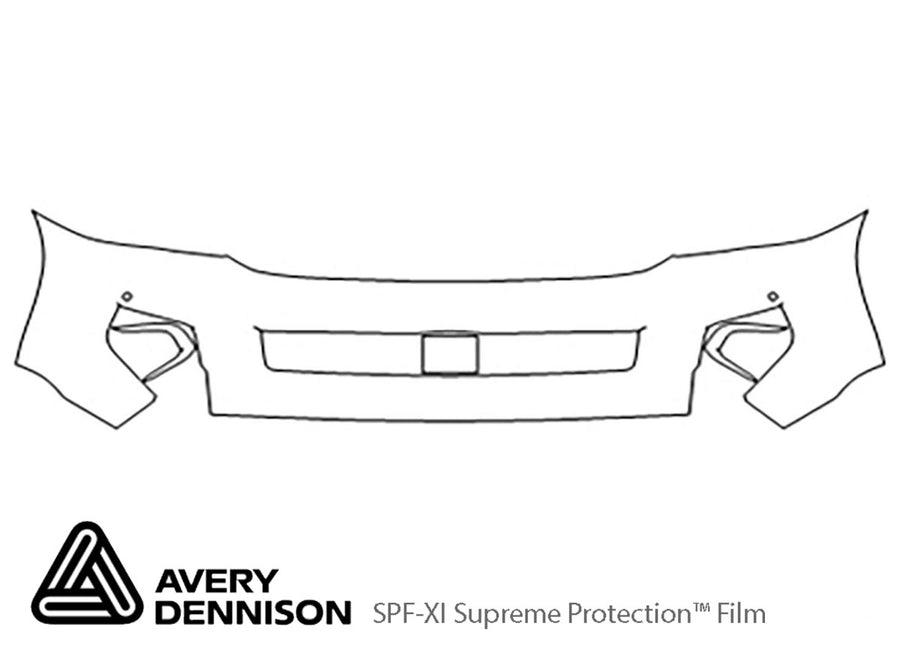 sequoia Avery Dennison Clear Bra Bumper Precut PPF Diagram