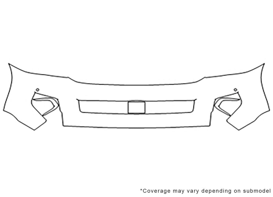 sequoia 3M Clear Bra Bumper Precut PPF Diagram