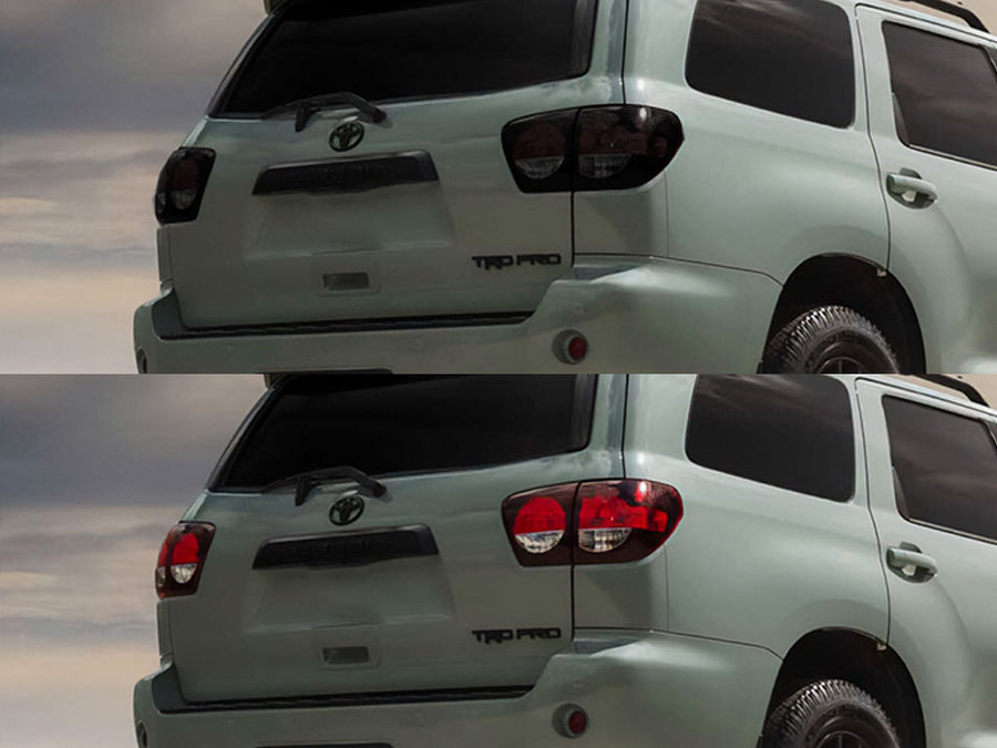 sequoia Before and After Smoked Taillights