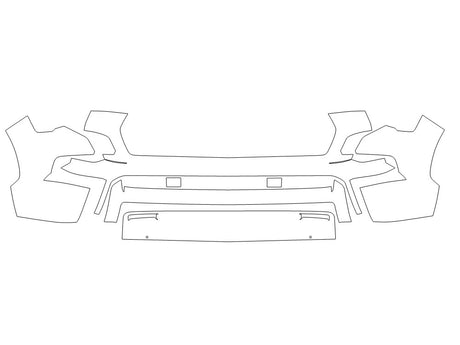 sequoia 3M Clear Bra Bumper Precut PPF Diagram
