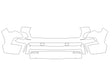 sequoia Avery Dennison Clear Bra Bumper Precut PPF Diagram