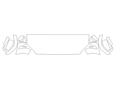 sequoia 3M Clear Bra Hood Precut PPF Diagram