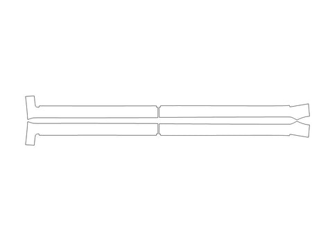 sequoia Avery Dennison Clear Bra Door Cup Precut PPF Diagram