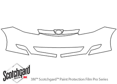sienna 3M Clear Bra Bumper Precut PPF Diagram