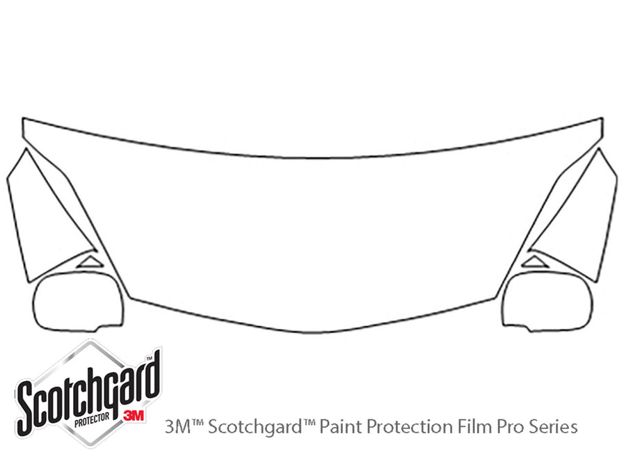 sienna 3M Clear Bra Hood Precut PPF Diagram