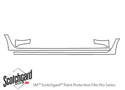sienna 3M Clear Bra Door Cup Precut PPF Diagram