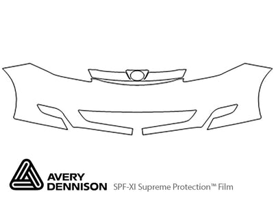 sienna Avery Dennison Clear Bra Bumper Precut PPF Diagram