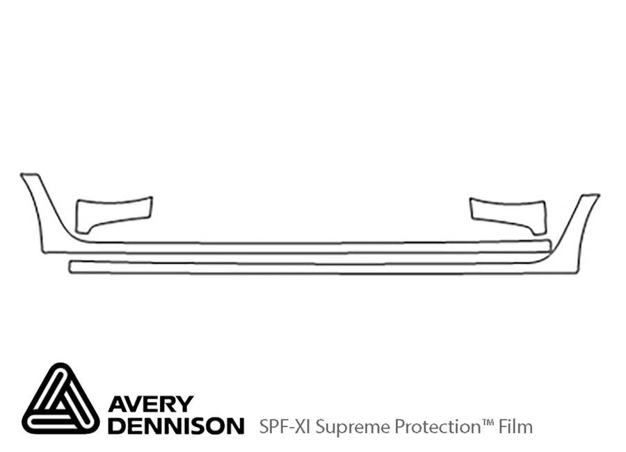 sienna Avery Dennison Clear Bra Door Cup Precut PPF Diagram