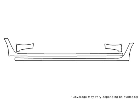 sienna 3M Clear Bra Door Cup Precut PPF Diagram