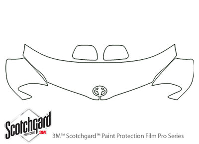 sienna 3M Clear Bra Hood Precut PPF Diagram