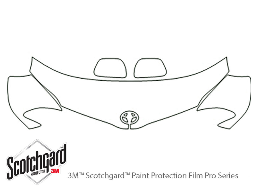 sienna 3M Clear Bra Hood Precut PPF Diagram