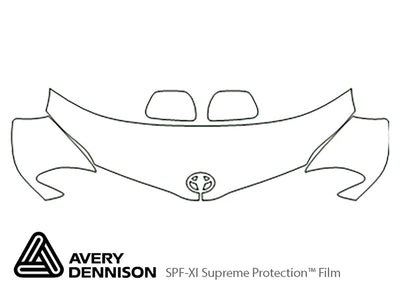sienna Avery Dennison Clear Bra Hood Precut PPF Diagram
