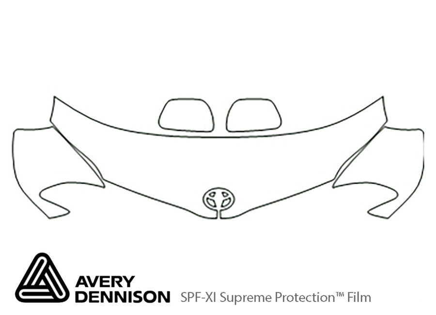 sienna Avery Dennison Clear Bra Hood Precut PPF Diagram