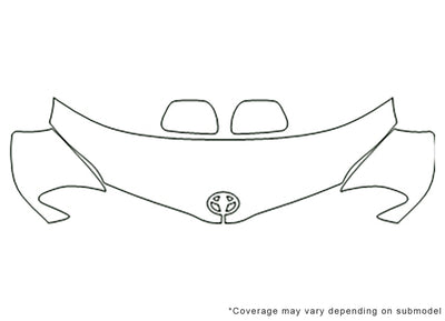 sienna 3M Clear Bra Hood Precut PPF Diagram