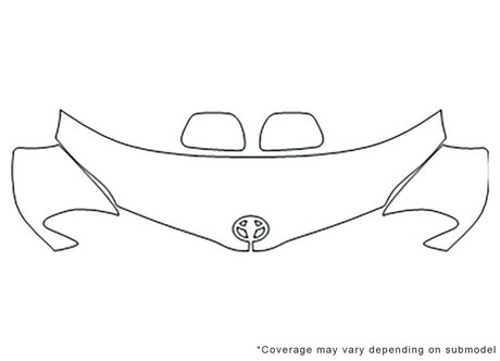 sienna 3M Clear Bra Hood Precut PPF Diagram