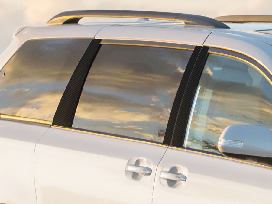 toyota sienna 2011-2020 Carbon Fiber Pillar Cover Diagram