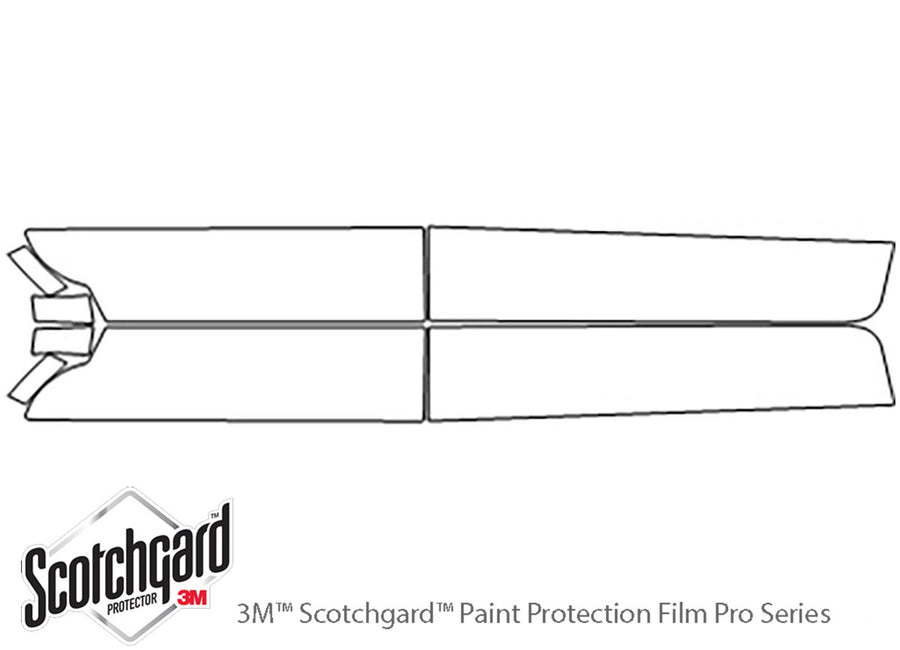 sienna 3M Clear Bra Door Cup Precut PPF Diagram