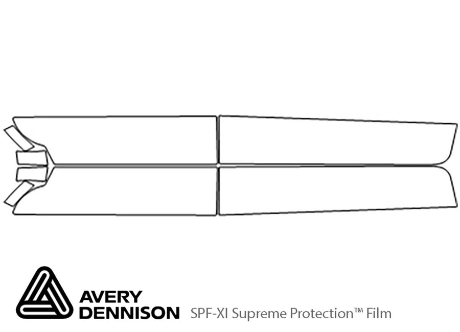 sienna Avery Dennison Clear Bra Door Cup Precut PPF Diagram