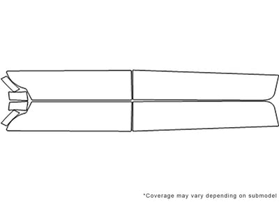 sienna 3M Clear Bra Door Cup Precut PPF Diagram