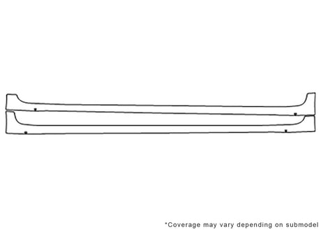 sienna 3M Clear Bra Door Cup Precut PPF Diagram