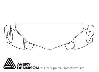 sienna Avery Dennison Clear Bra Hood Precut PPF Diagram