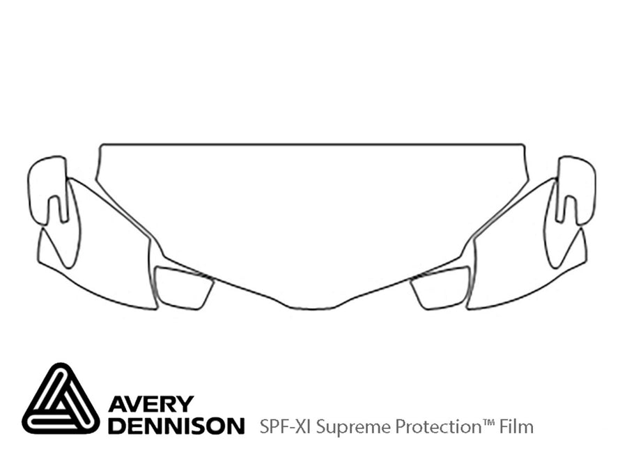 sienna Avery Dennison Clear Bra Hood Precut PPF Diagram