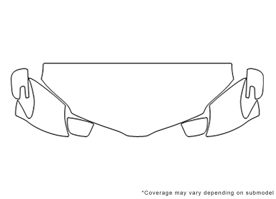 sienna 3M Clear Bra Hood Precut PPF Diagram
