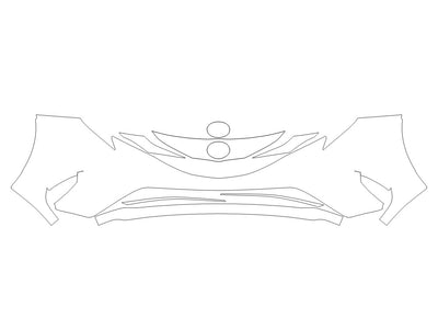 sienna 3M Clear Bra Bumper Precut PPF Diagram