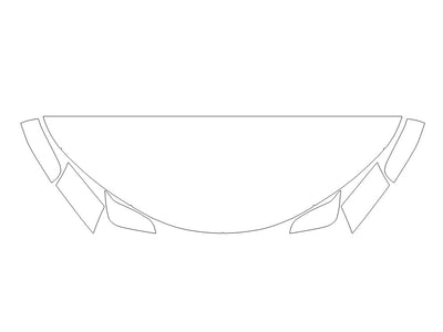 sienna 3M Clear Bra Hood Precut PPF Diagram