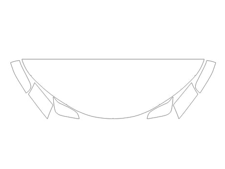 sienna 3M Clear Bra Hood Precut PPF Diagram