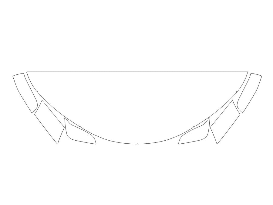 sienna Avery Dennison Clear Bra Hood Precut PPF Diagram