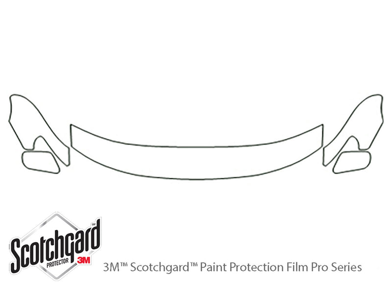 solara 3M Clear Bra Hood Precut PPF Diagram