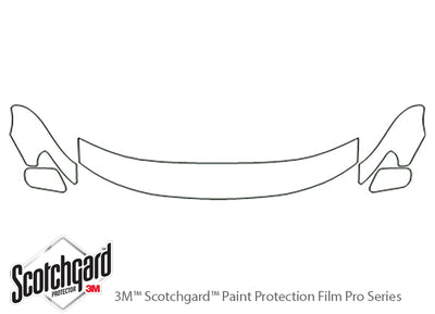 solara 3M Clear Bra Hood Precut PPF Diagram