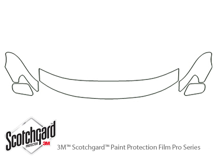 solara 3M Clear Bra Hood Precut PPF Diagram