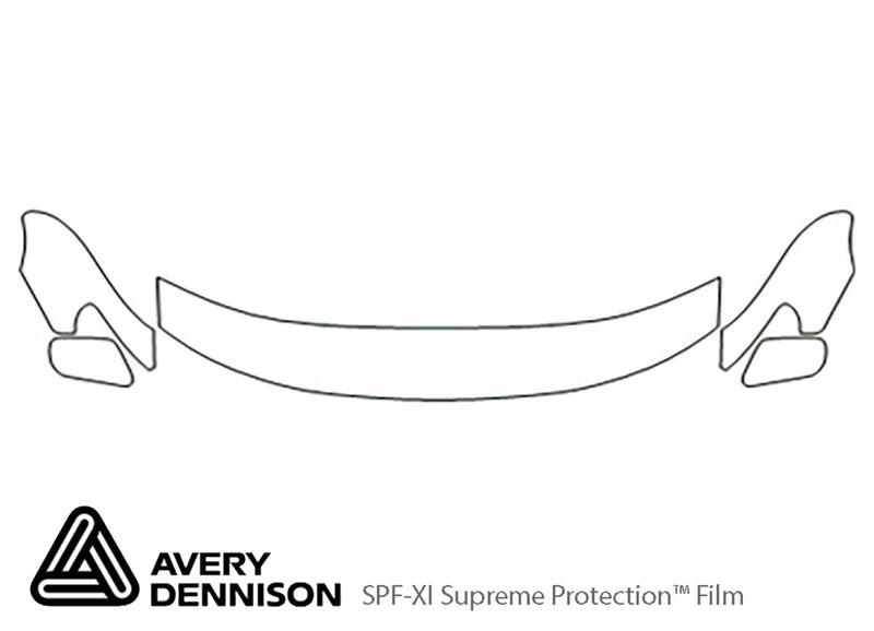 solara Avery Dennison Clear Bra Hood Precut PPF Diagram