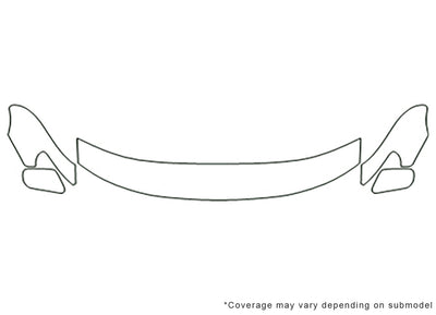 solara 3M Clear Bra Hood Precut PPF Diagram
