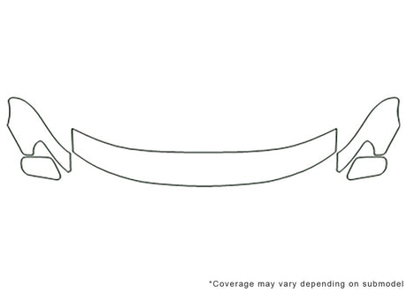solara 3M Clear Bra Hood Precut PPF Diagram