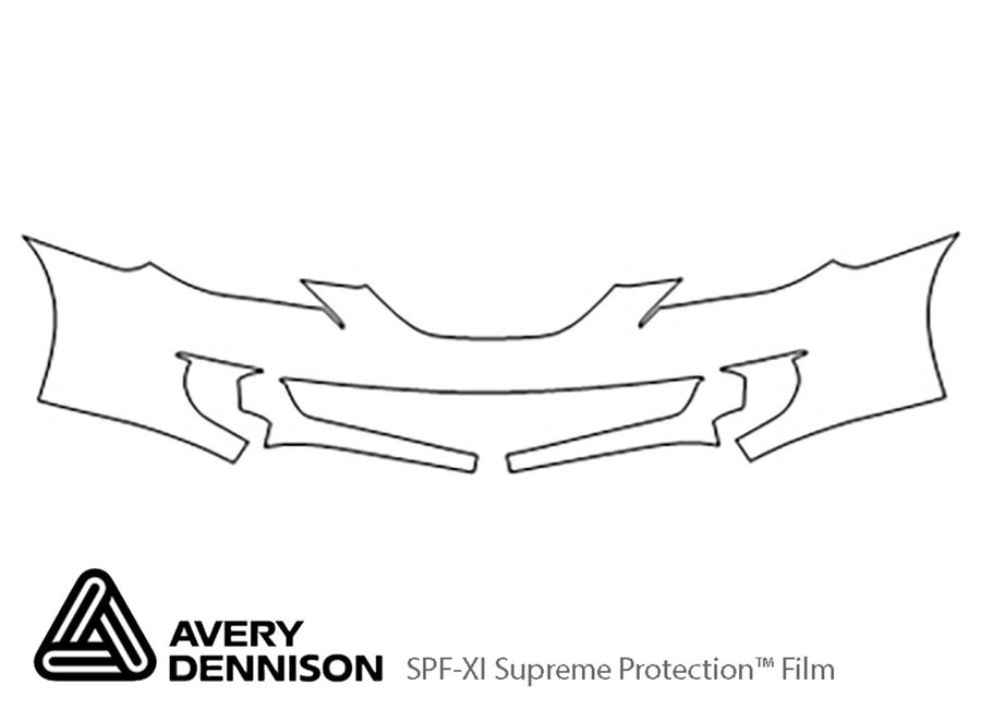 solara Avery Dennison Clear Bra Bumper Precut PPF Diagram