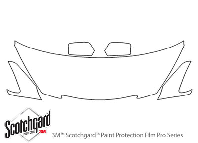 solara 3M Clear Bra Hood Precut PPF Diagram