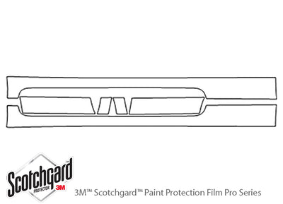 solara 3M Clear Bra Door Cup Precut PPF Diagram