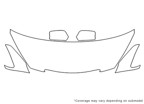 solara Avery Dennison Clear Bra Hood Precut PPF Diagram