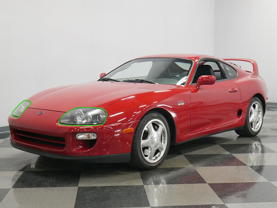 toyota supra 1993-1998 Headlight Protection Installation Location