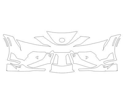 supra 3M Clear Bra Bumper Precut PPF Diagram